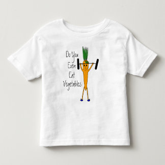 Pour Les Tous Petits T-shirt de carotte d'haltérophilie d'enfant en bas
