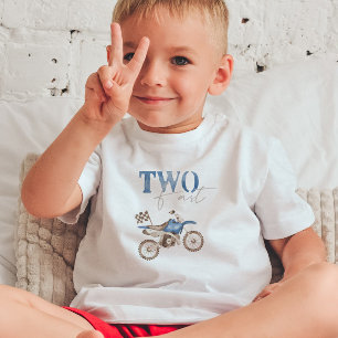 Pour Les Tous Petits T-shirt de fête d'anniversaire TWO Fast Blue Dirt