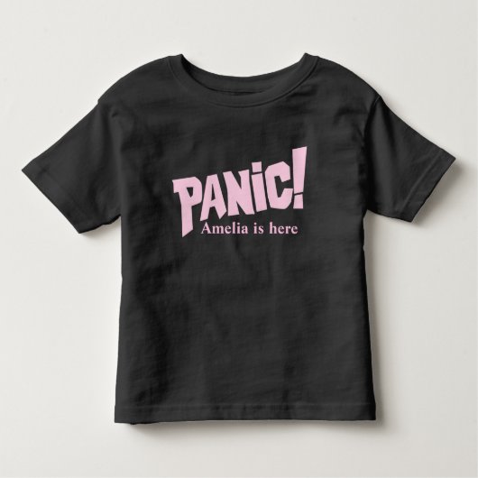 Pour Les Tous Petits T-shirt de filles à la panique (Devant)