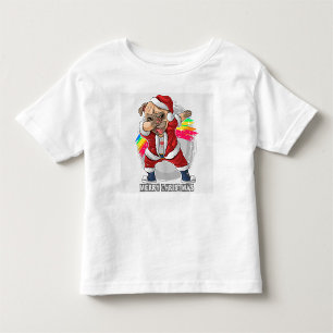 Pour Les Tous Petits T-shirt de Noël Pug Dabant Joyeux Noël