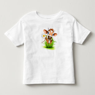 Pour Les Tous Petits T-shirt de vache à marguerite d'enfant en bas âg