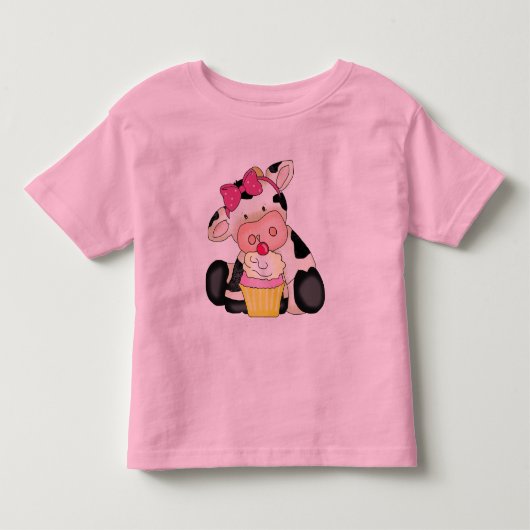 Pour Les Tous Petits T-shirt de vache à petit gâteau (Devant)