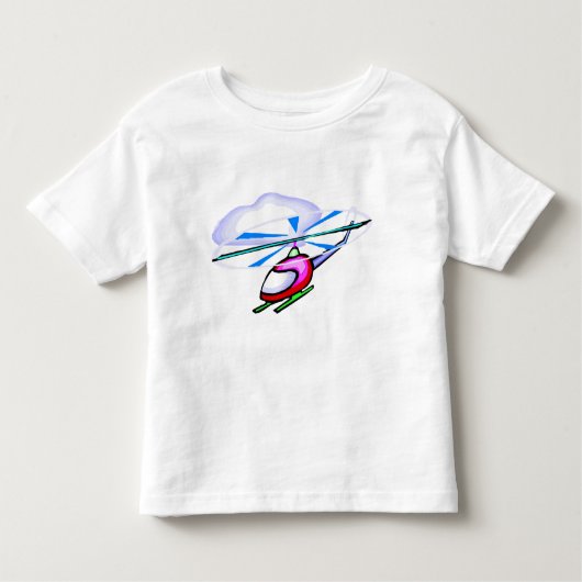 Pour Les Tous Petits T-shirt d'hélicoptère de bande dessinée (Devant)