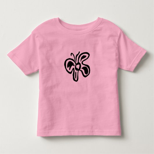 Pour Les Tous Petits T-shirt Doodle B&W Flutterfly bleu et jaune (Devant)
