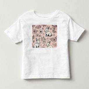 Pour Les Tous Petits T-shirt Doodle Bunny Floral   Cuisine & Cosy Sprin