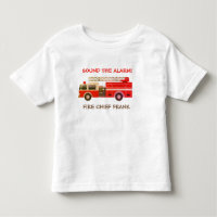 T-shirt du chef d'incendie du camion de pompiers