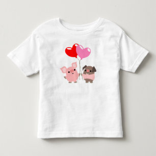Pour Les Tous Petits T-shirt embrouillé d'enfants de coeurs (porcs de