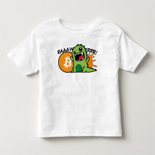 Pour Les Tous Petits T-shirt enfant Bitcoin Dino (Devant)