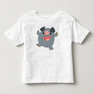 Pour Les Tous Petits T-shirt enfant cochon de caricature gonflable