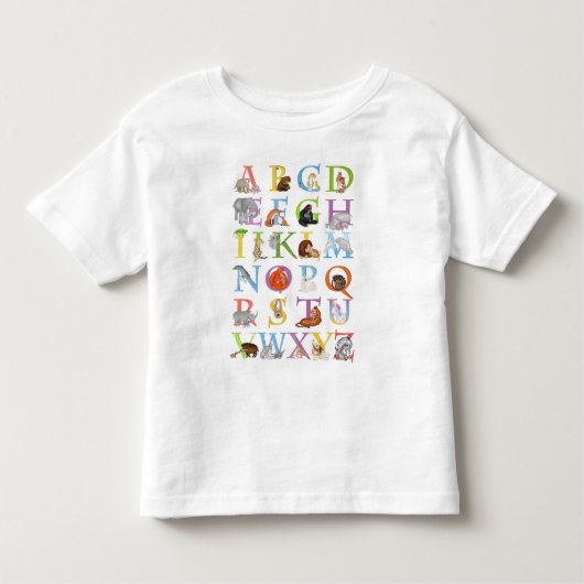 Pour Les Tous Petits T-shirt enfant de l'animal ABC (version bleue) (Devant)