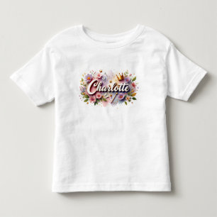 Pour Les Tous Petits T-Shirt Enfant Fleur Princesse Personnalisé