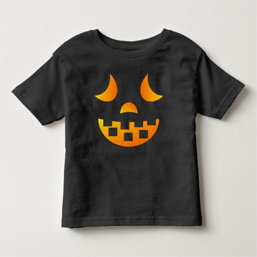 Pour Les Tous Petits T-shirt Halloween Jack-o'-lantern Face Toddler (Devant)