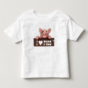 Pour Les Tous Petits T-shirt I Love Pig