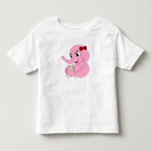 Pour Les Tous Petits T-shirt jeune fille à l'éléphant mignon