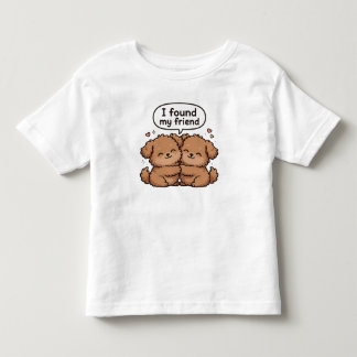 Pour Les Tous Petits T-shirt Meilleurs Amis J'ai Trouvé Mon Ami Joli Ch