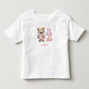Pour Les Tous Petits T-shirt Princess Bear 2nd Birthday Toddler