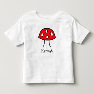 Pour Les Tous Petits T-shirt rouge d'enfant en bas âge de champignon
