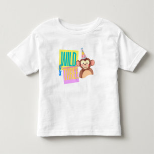 Pour Les Tous Petits T-shirt singe Wild & Three 3e anniversaire