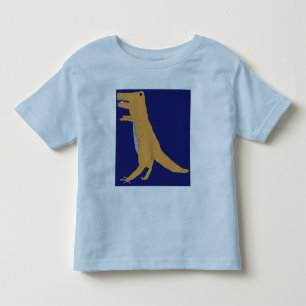 Pour Les Tous Petits T-shirt T. Rex sur fond bleu