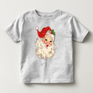 Pour Les Tous Petits T-shirt vintage Retro Red Père Noël Unisex Toddler