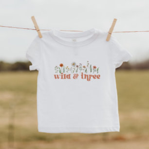 Pour Les Tous Petits T-shirt Wild and Three Fleur sauvage Toddler