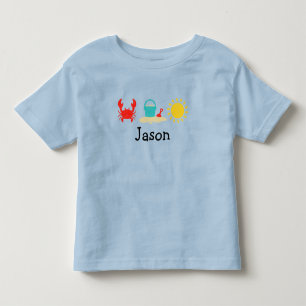 Pour Les Tous Petits Toddler Boys Watercolor Beach Trio T-shirt