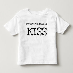 Pour Les Tous Petits Toddler T-Shirt "mon groupe préféré est KISS"