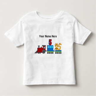 Pour Les Tous Petits Train personnalisable de T-shirt du numéro 5