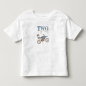 Pour Les Tous Petits TWO Fast Blue Dirt Bike Birthday T-shirt (Devant)