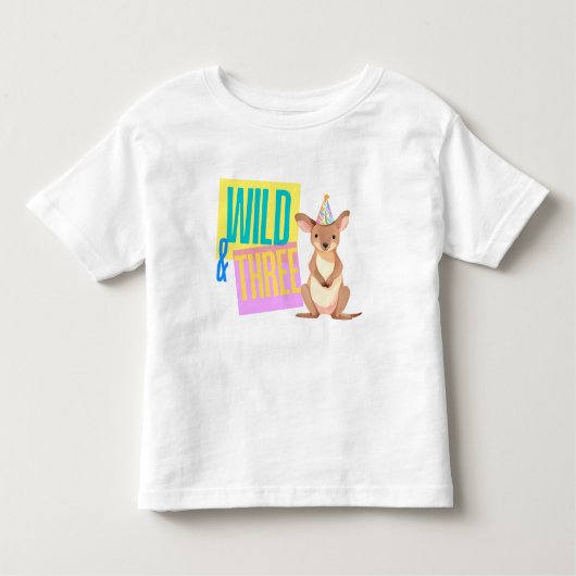 Pour Les Tous Petits Wild & Trois 3e anniversaire Kangaroo T-shirt (Devant)