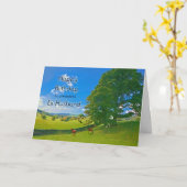 Pour l'ex-mari, un paysage pastoral carte d'annive (Fleur jaune)