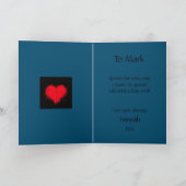 Pour lui carte bleue valentines (Intérieur)