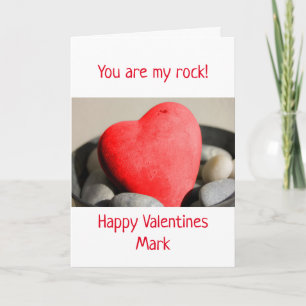 Pour lui carte de valentines de coeur rouge