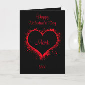 Pour lui carte noire valentines (Devant)