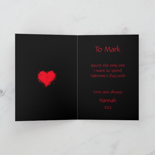 Pour lui carte noire valentines (Intérieur)
