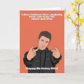 Pour lui drôle Liam carte d'anniversaire (Fleur jaune)