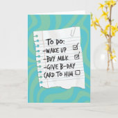 Pour Lui Faire Liste Carte Anniversaire (Fleur jaune)