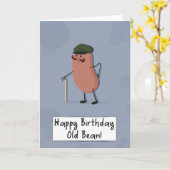 Pour Lui Funny Bean Pun Carte Anniversaire (Fleur jaune)