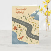 Pour lui ou ses aventuriers Carte d'anniversaire (Fleur jaune)