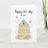 Pour lui ou son mignon Bee Hive Pun Carte d'Annive (Devant)