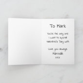 Pour lui poster il amour note valentines carte (Intérieur)