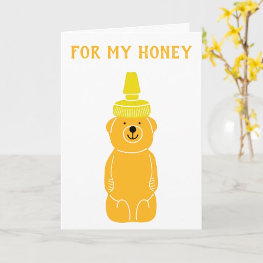 Pour ma carte d'anniversaire miel mignonne pour ma (Fleur jaune)
