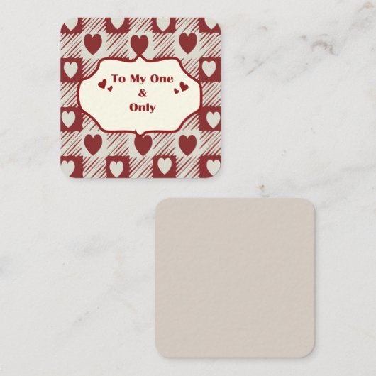 Pour ma carte de note unique (Devant / Derrière)