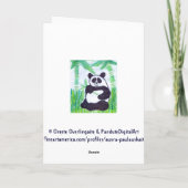 Pour ma carte de voeux Panda Lover (Dos)