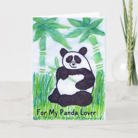 Pour ma carte de voeux Panda Lover (Devant)