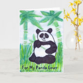 Pour ma carte de voeux Panda Lover (Fleur jaune)