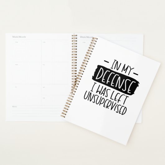 Pour ma défense, on m'a laissé un Carnet non surve (Devant avec enveloppe)