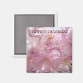 Pour ma grand-mère ! aimant Fleurs d'arbre rose Fl (Recto/Verso)