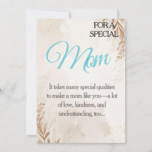 « Pour ma maman spéciale – Carte d'appréciation at