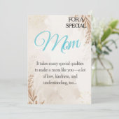 « Pour ma maman spéciale – Carte d'appréciation at (Debout devant)